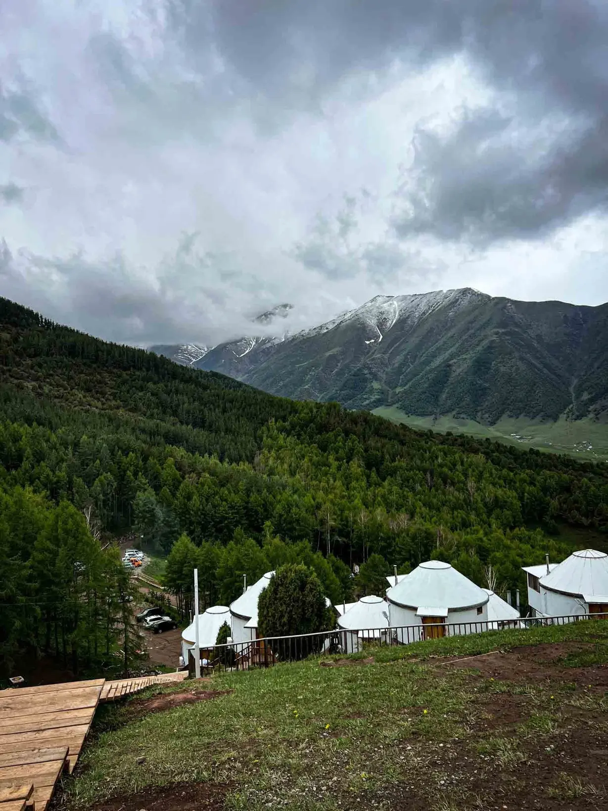 Alpine mountain scenery near Bishkek, Kyrgyzstan